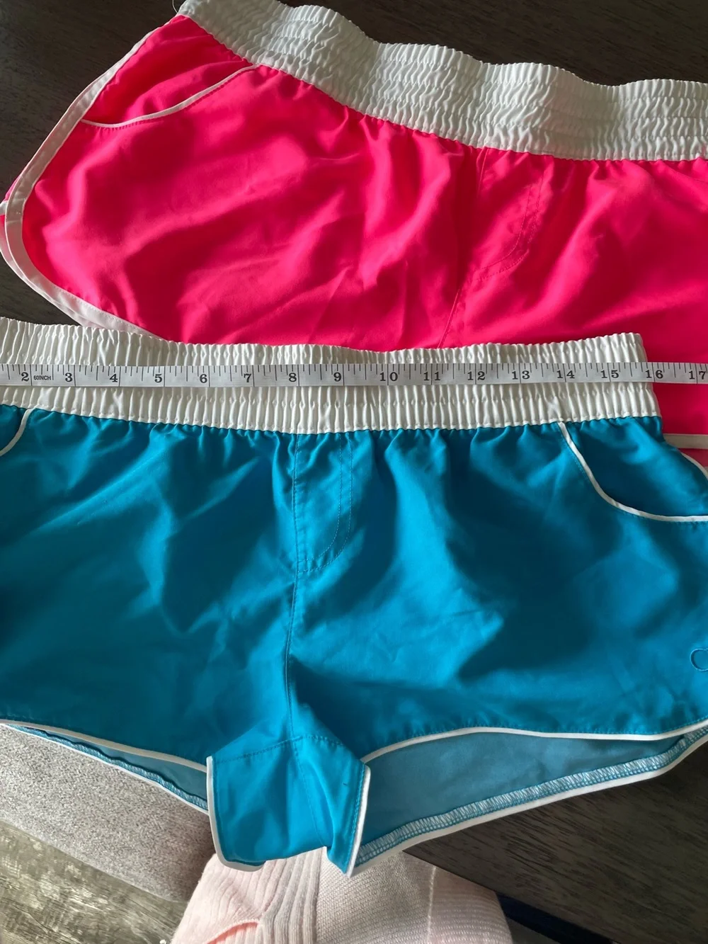 Set of OP Juniors Swim Shorts in Turquoise Blue & Hot Pink size medium and large - Picture 9 of 13